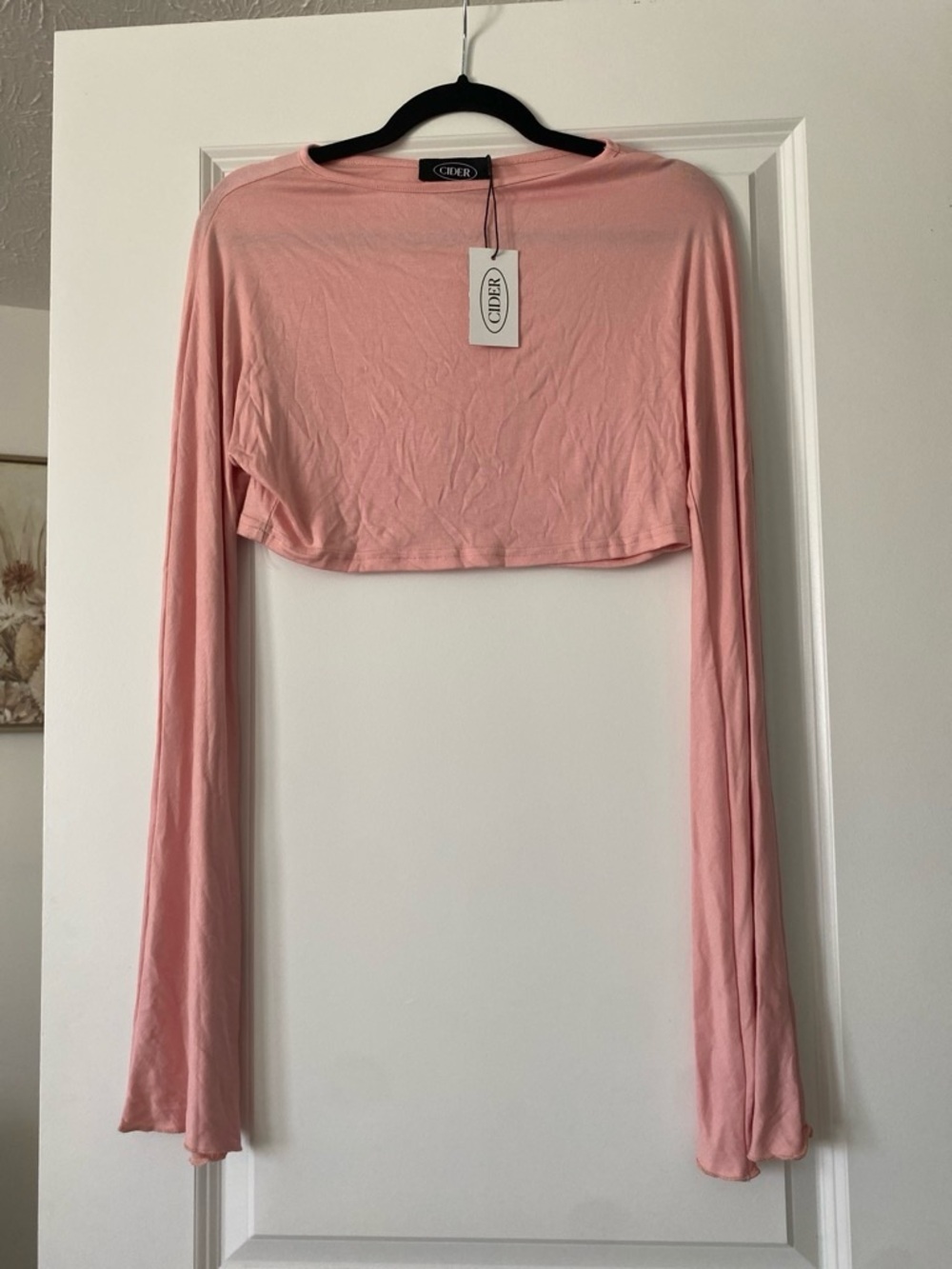 Cider Soft Pink Cropped Long-Sleeve Bolero
